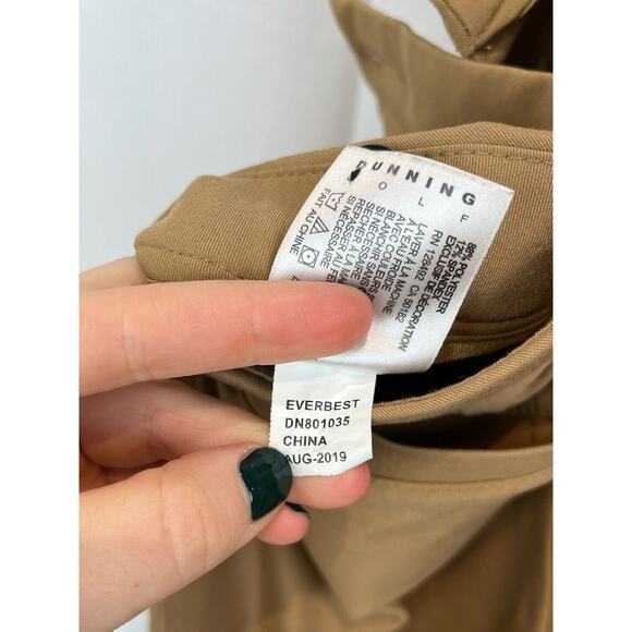 DUNNING Mens  30 x 32 Golf Pants Everbest Flat Front Zip Fly Stretch Tan Brown - Picture 11 of 11